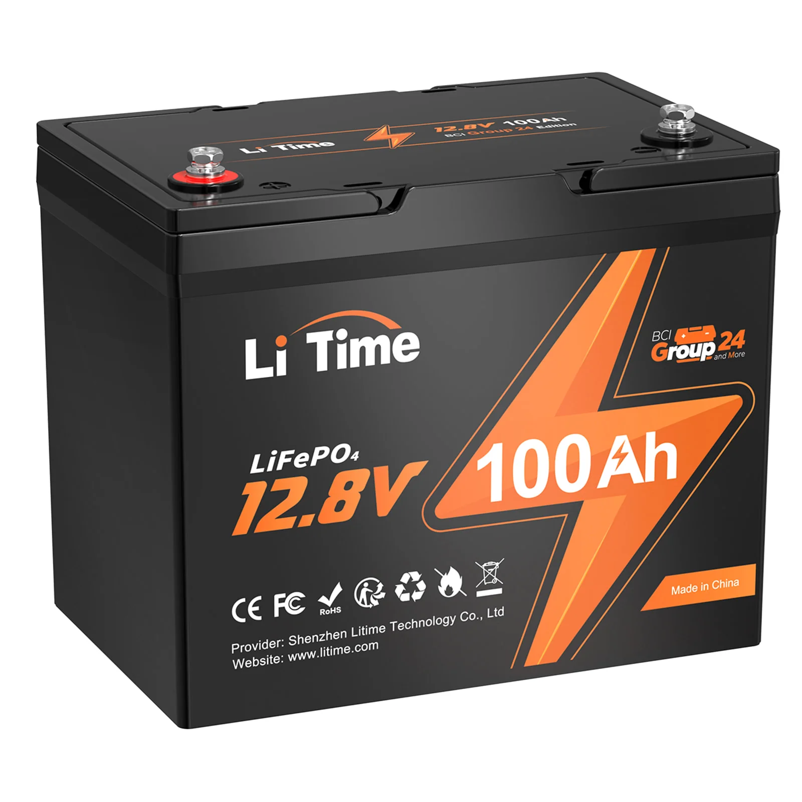 Kompakte LiTime 12V 100Ah Group24 LiFePO4-Batterie – Perfekt für MiniCamper, Angeln & platzsparende Installation - Image 12