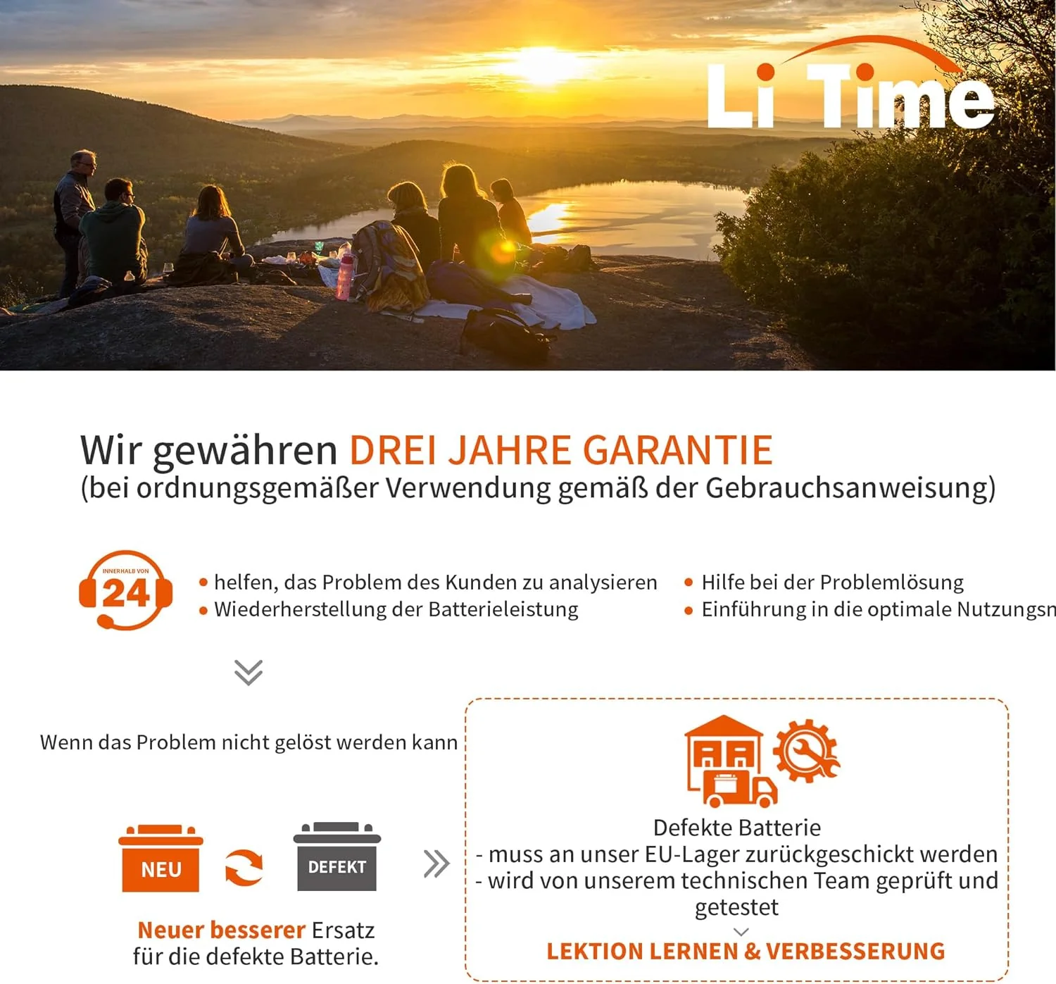 【Nicht mehr erhältlich】LiTime 12V 6Ah LiFePO4 Batterie, Eingebautes 6A BMS 76,8W Ausgangsleistung, 4000+ Tiefe Zyklen - Image 7